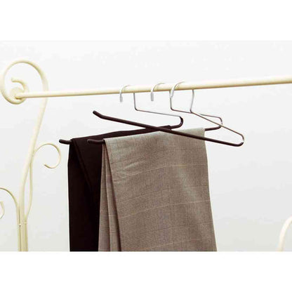 Shinko Hanger Non-Slip Hanger Slacks Hanger PVC Black 2-Pack