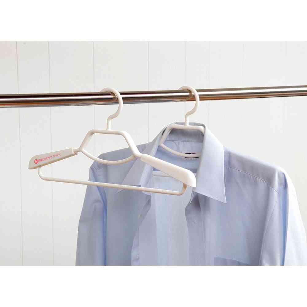 Shinko Hanger F-Fit Shape-Stable Shirt Hanger White 2-Pack