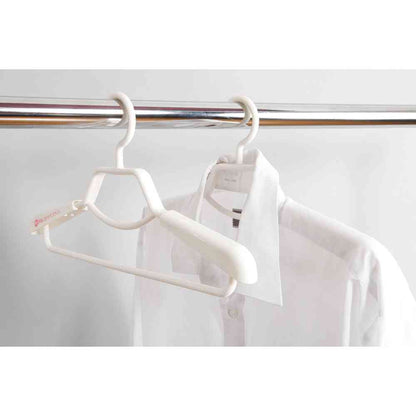 Shinko Hanger F-Fit Shape-Stable Shirt Hanger White 2-Pack