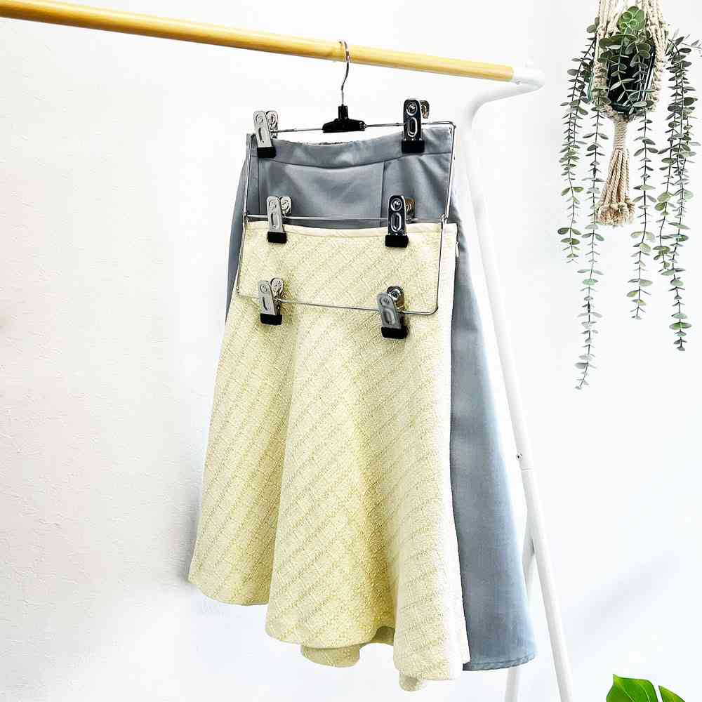 Shinko Hanger S&F Metal Skirt Hanger 3-Tier