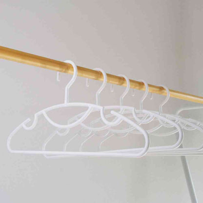 Shinko Hanger Antibacterial Slim Hanger Set White 10-Pack