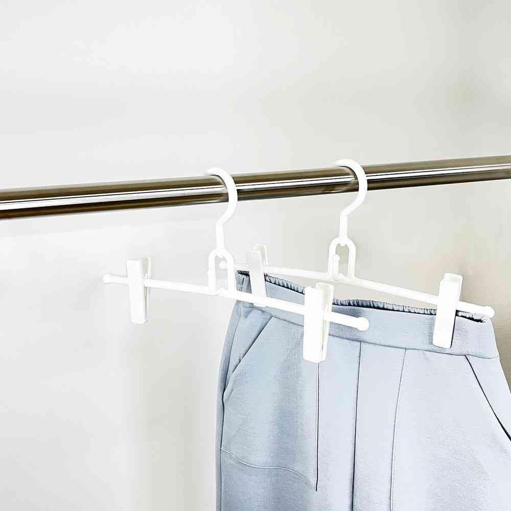 Shinko Hanger Mono Closet Skirt Hanger White 2-Pack