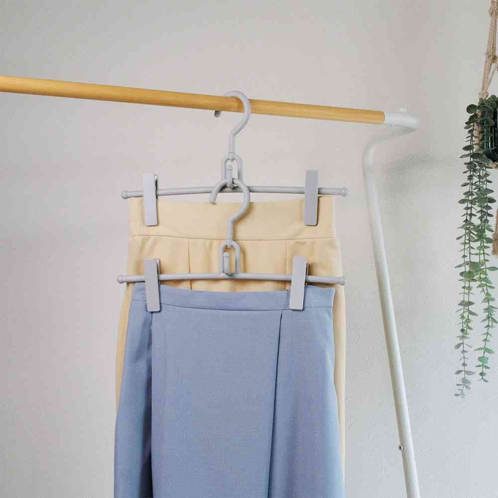 Shinko Hanger Mono Closet Skirt Hanger Gray 2-Pack