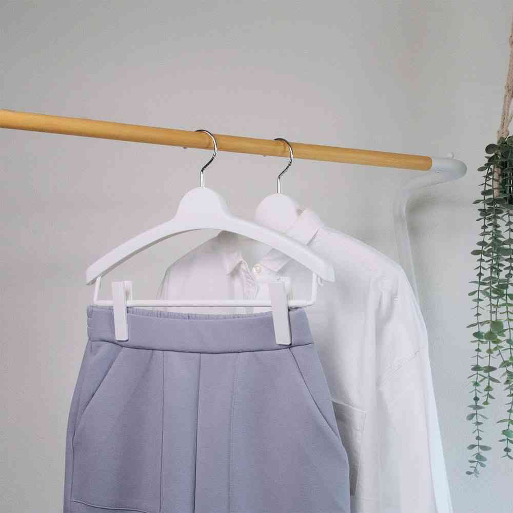 Shinko Hanger Mono Closet Top Hanger Clip Bar White