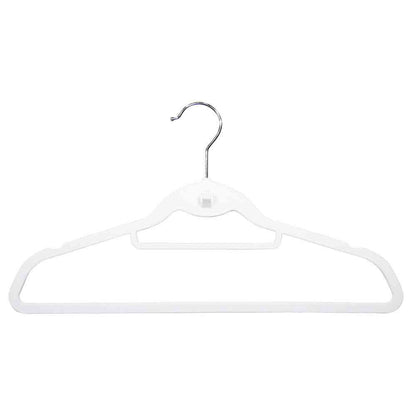 Shinko Hanger Mono Closet Shirt Hanger Flocked White (6 pieces)