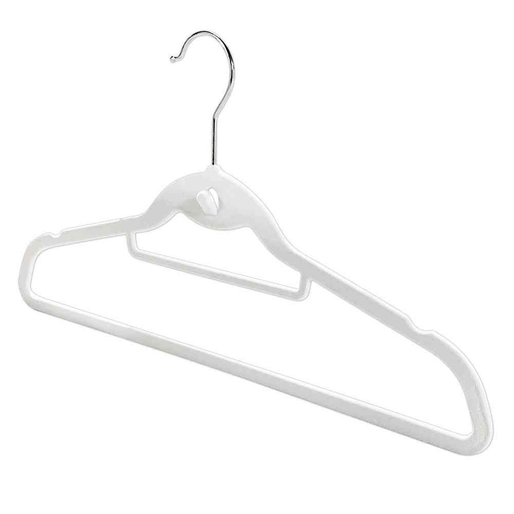 Shinko Hanger Mono Closet Shirt Hanger Flocked White (6 pieces)