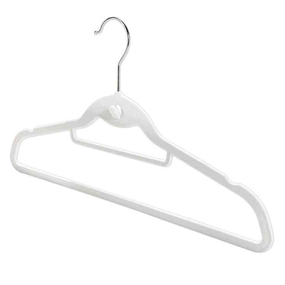 Shinko Hanger Mono Closet Shirt Hanger Flocked White (6 pieces)