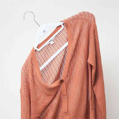 Shinko Hanger Mono Closet Shirt Hanger Flocked White (6 pieces)