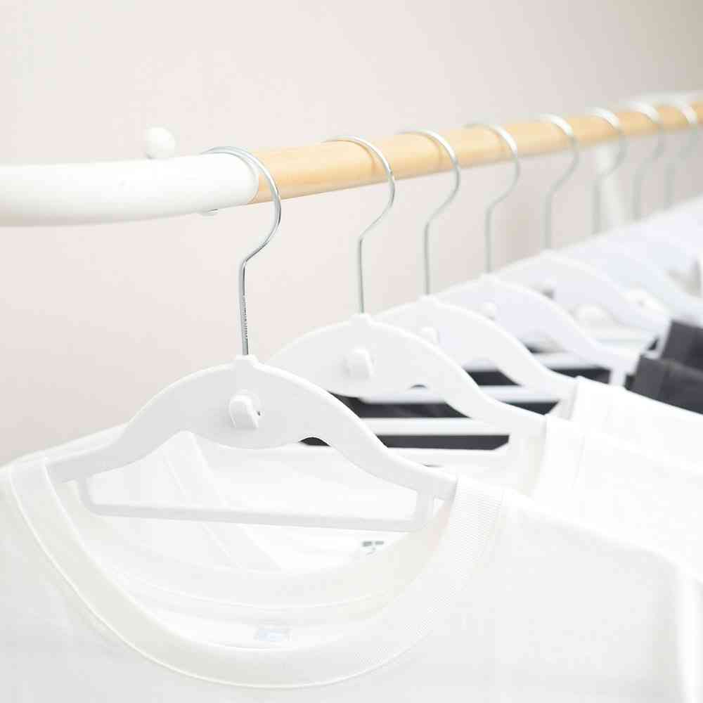 Shinko Hanger Mono Closet Shirt Hanger Flocked White (6 pieces)