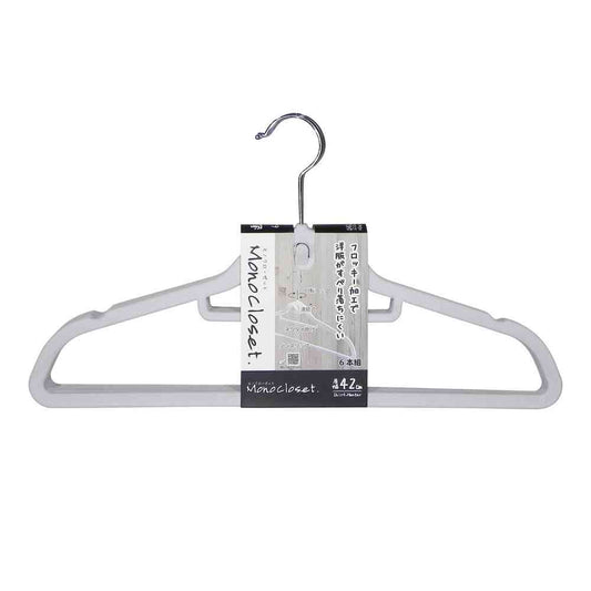 Shinko Hanger Mono Closet Shirt Hanger Flocked Gray (6 pieces)