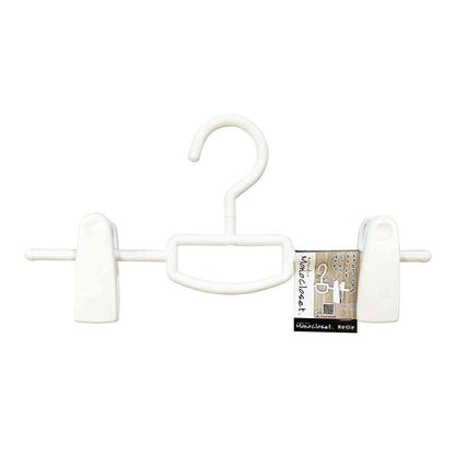 Shinko Hanger Mono Closet Skirt Hanger Big Clip White