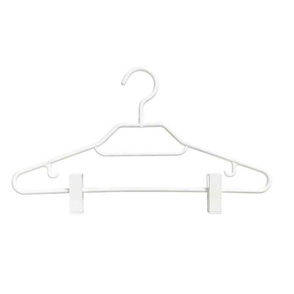 Shinko Hanger Mono Closet Shirt Hanger Clip White 3-Pack