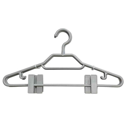 Shinko Hanger Mono Closet Shirt Hanger Clip Gray 3-Pack
