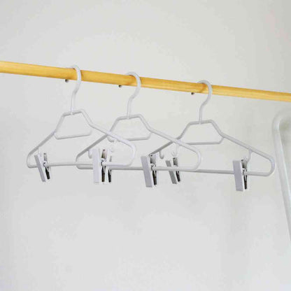 Shinko Hanger Mono Closet Shirt Hanger Clip Gray 3-Pack
