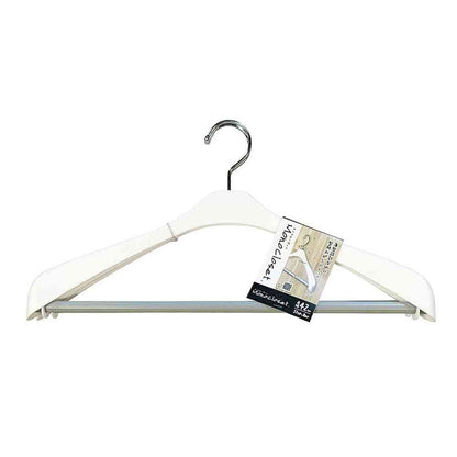 Shinko Hanger Mono Closet Suit Hanger Slim Stop White 2-Pack