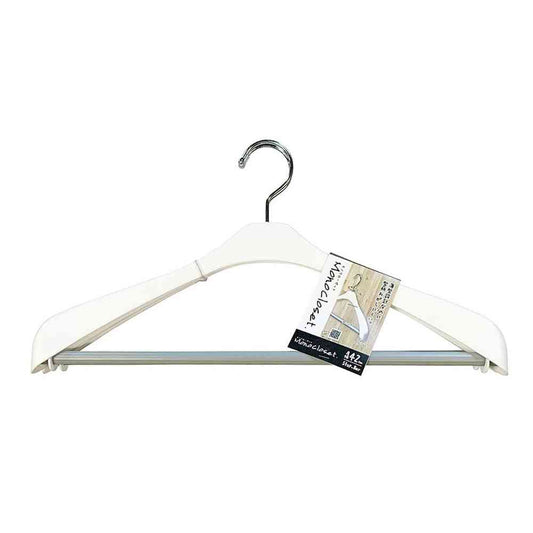 Shinko Hanger Mono Closet Suit Hanger Slim Stop White 2-Pack