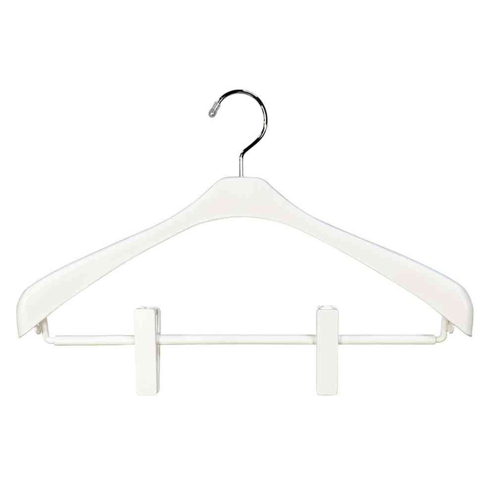 Shinko Hanger Mono Closet Suit Hanger Slim Clip White 2-Pack