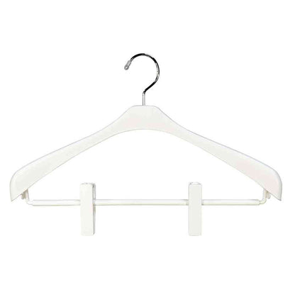 Shinko Hanger Mono Closet Suit Hanger Slim Clip White 2-Pack