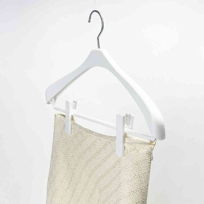Shinko Hanger Mono Closet Suit Hanger Slim Clip White 2-Pack