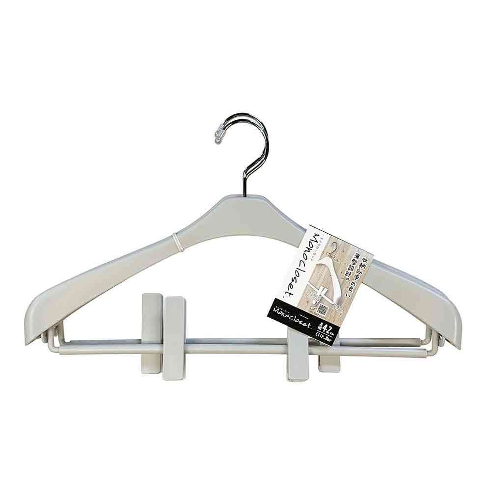 Shinko Hanger Mono Closet Suit Hanger Slim Clip Gray (2 pieces)