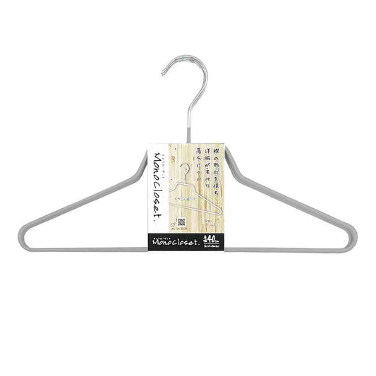 Shinko Hanger Mono Closet Neck Shirt Hanger Non-Slip Gray (5 pieces)