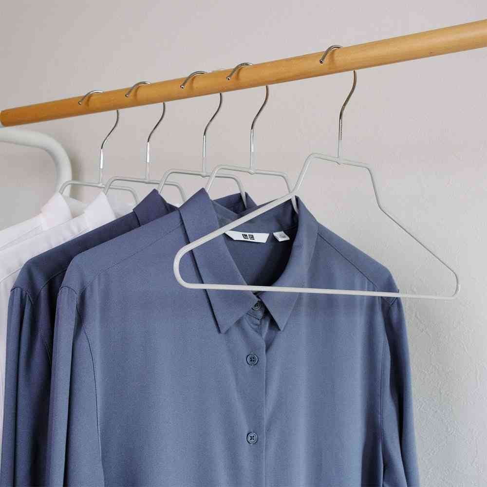 Shinko Hanger Mono Closet Neck Shirt Hanger Non-Slip Gray (5 pieces)