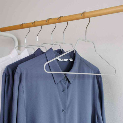 Shinko Hanger Mono Closet Neck Shirt Hanger Non-Slip Gray (5 pieces)
