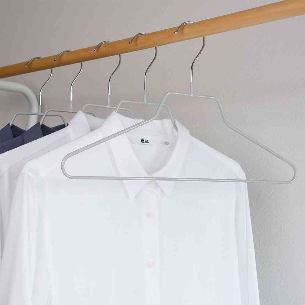 Shinko Hanger Mono Closet Neck Shirt Hanger Non-Slip Gray (5 pieces)