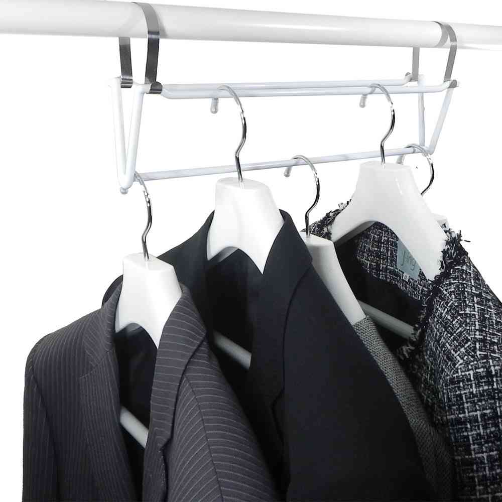Shinko Hanger Mono Closet V-Shaped Space Hook White (2 pieces)