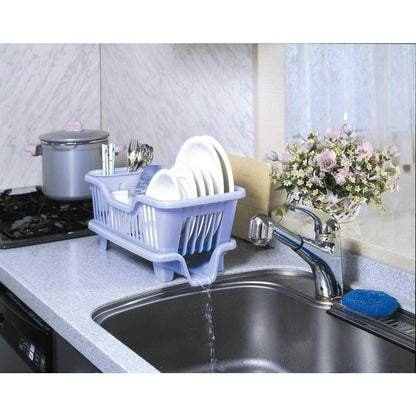 Sanko Plastic Plate Rack Draining Basket Flow No.4 Slim Horizontal