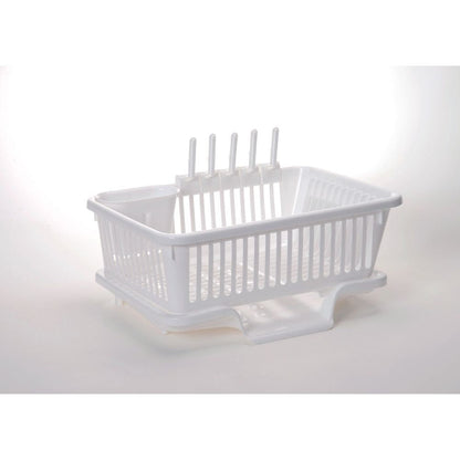 Sanko Plastic Dish Rack Drainer Flow White