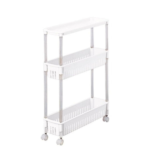 Sankoh Plastic Luce Wagon Slim 3-Tier Off-White