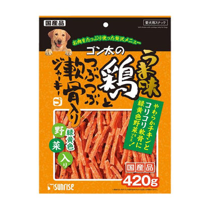 Sunrise Gonta Chicken Jerky with Crunchy Cartilage and Yellow and Green Vegetables 420g