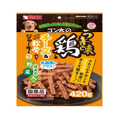Marukan Sunrise Gonta's Savory Chicken and Cheese & Crunchy Cartilage Jerky with Vegetables 420g