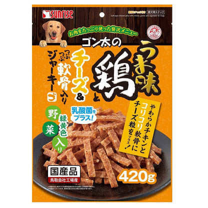 Marukan Sunrise Gonta's Savory Chicken and Cheese & Crunchy Cartilage Jerky with Vegetables 420g