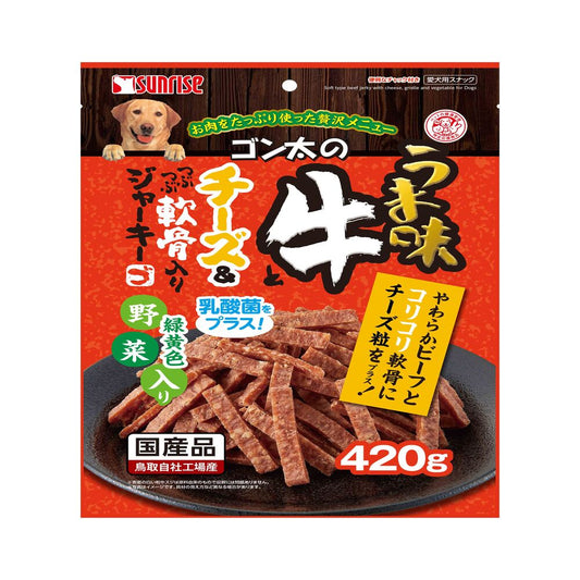 Marukan Sunrise Gonta's Umami Beef and Cheese Jerky with Crunchy Cartilage and Vegetables 420g