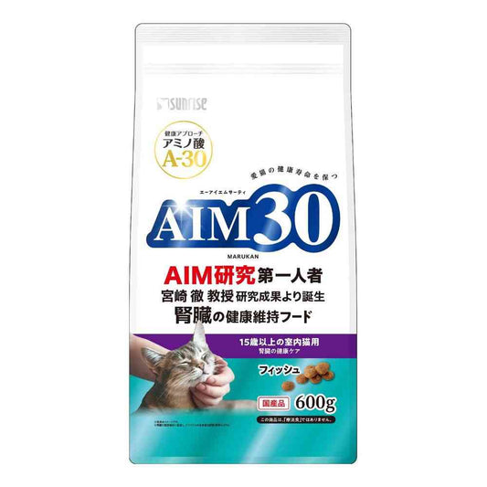 Marukan AIM30 Indoor Cat Kidney Health Care Fish for Cats Over 15 Years 600g