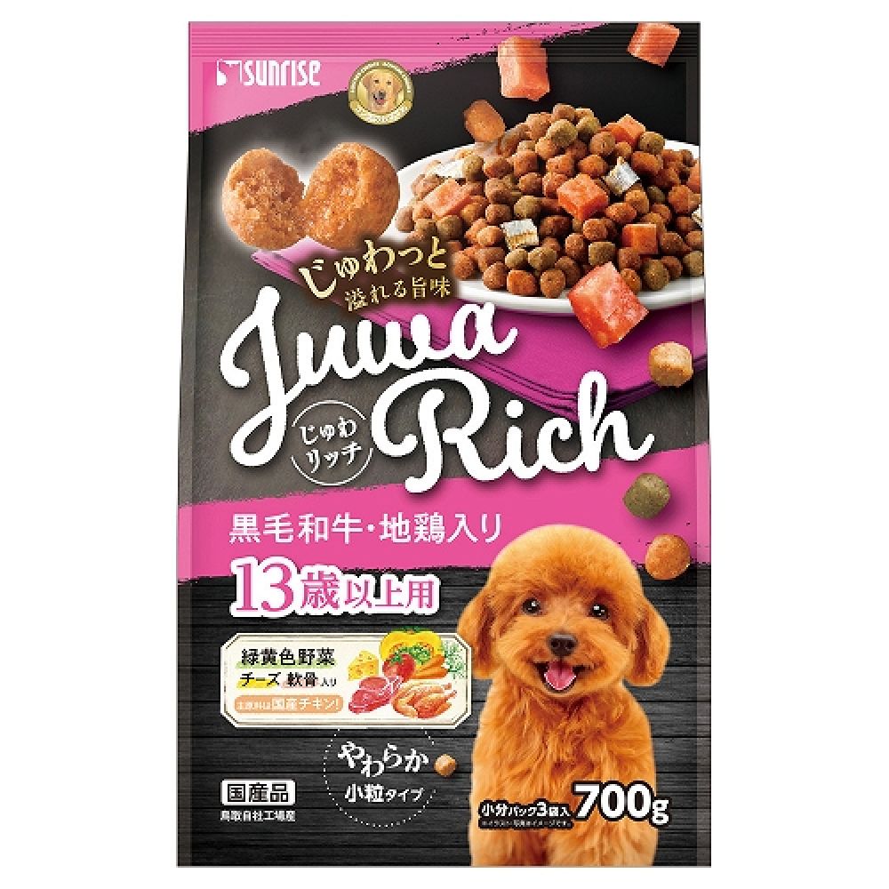 Marukan Sunrise Juwa Rich Wagyu Beef & Jidori Chicken for Dogs 13 Years and Older 700g