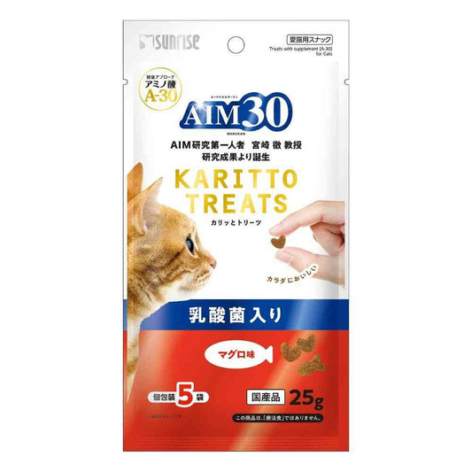 Marukan AIM30 Crunchy Treats Tuna Flavor with Probiotics 25g