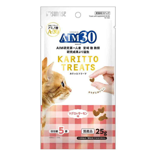 Marukan AIM30 Crunchy Treats Tuna & Salmon Flavor 25g