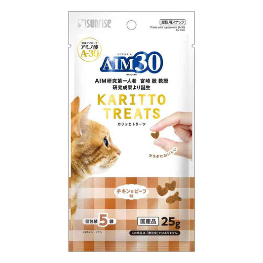 Marukan AIM30 Crunchy Treats Chicken & Beef Flavor 25g
