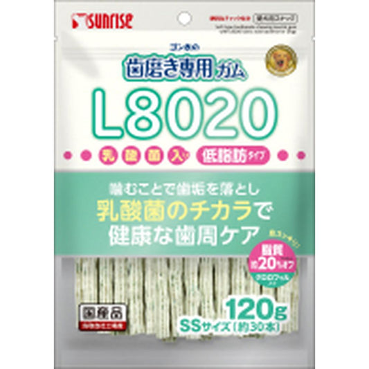 Marukan Sunrise GonTa's Toothbrush Gum SS Size L8020 Lactic Acid Bacteria & Chlorophyll Low Fat 120g