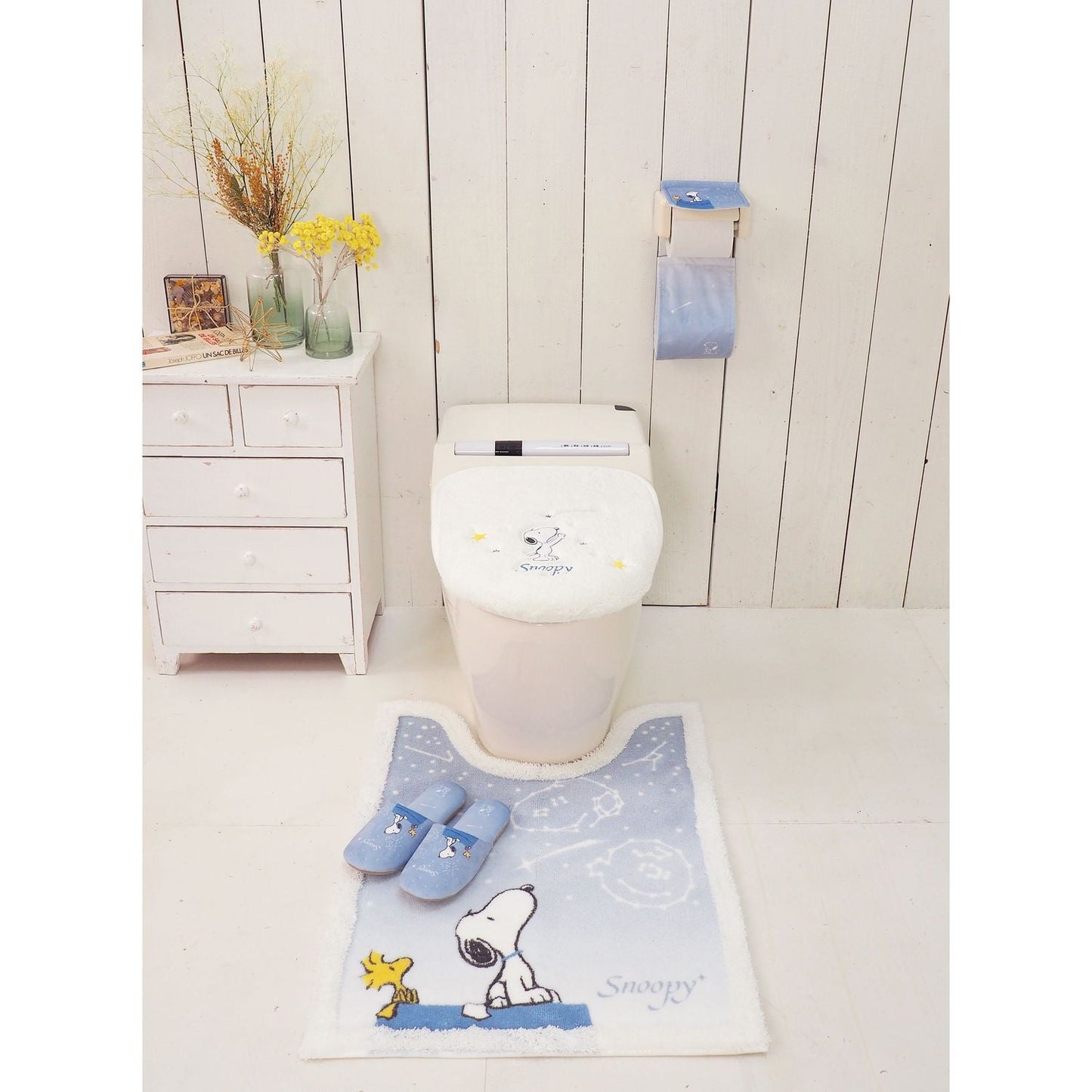 SENKO PEANUTS Starry Sky Snoopy Slippers (Blue Gray)
