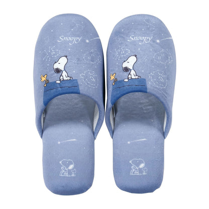 SENKO PEANUTS Starry Sky Snoopy Slippers (Blue Gray)