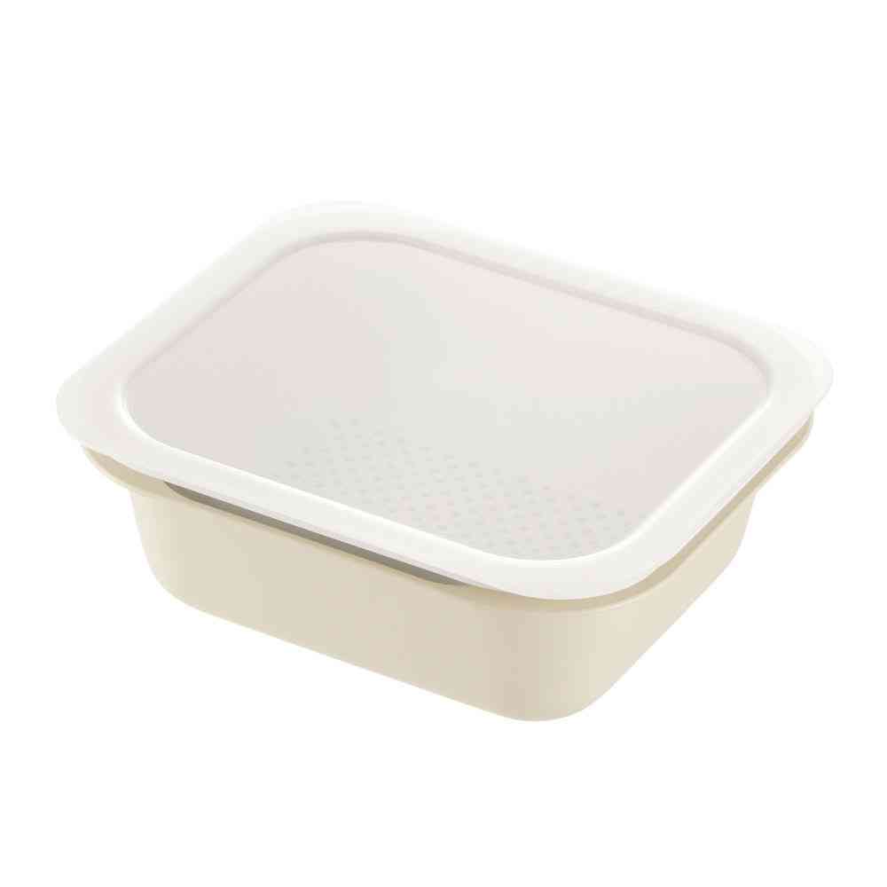 Richell Colander & Tray Rectangle L with Lid 012942