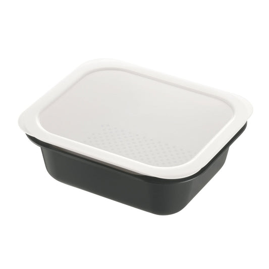 Richell Colander & Tray Rectangle L with Lid 012945