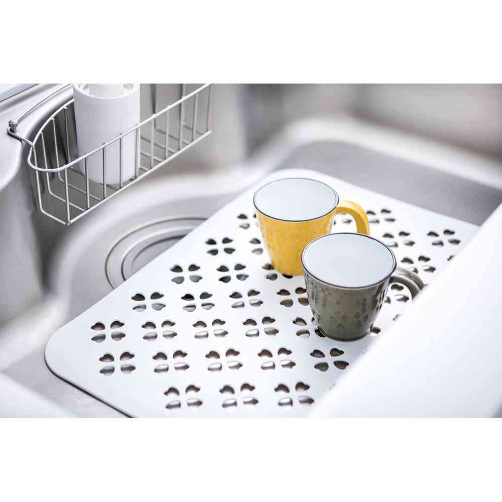 Richell Shelly Rubber Sink Mat Clover Pattern 016964