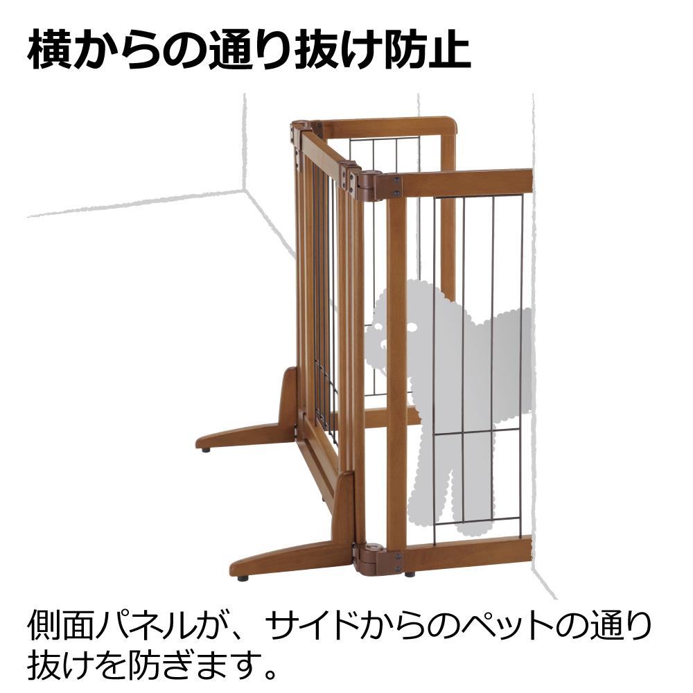 Wooden Pet Gate with Door M Brown
