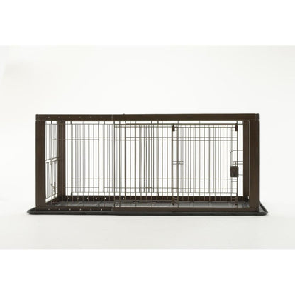 Wooden Slide Pet Circle Regular Dark Brown