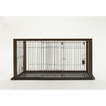 Wooden Slide Pet Circle Wide Dark Brown